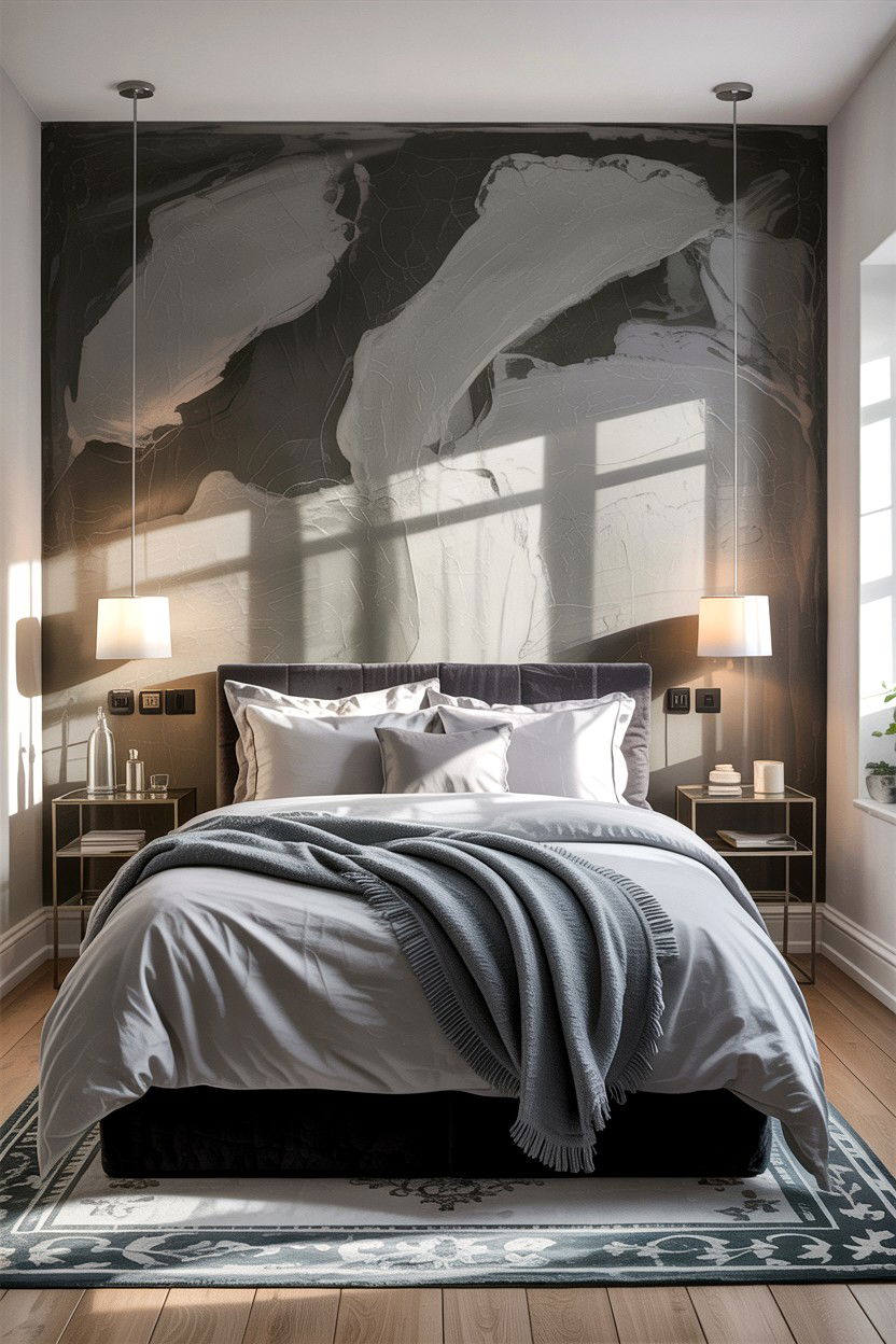 Gray Concrete Bedroom - 30 concrete wall bedroom ideas