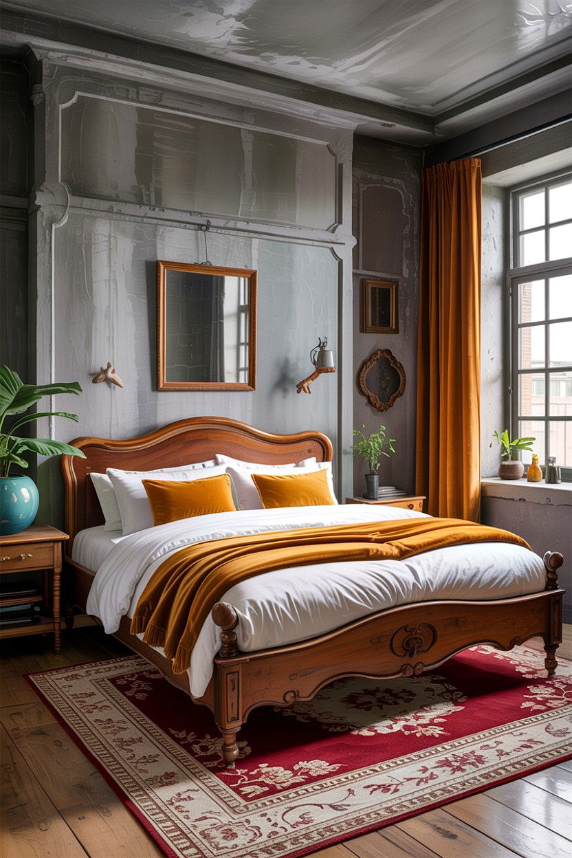 Gray Concrete Wall Bedroom - 30 rustic gray bedroom ideas