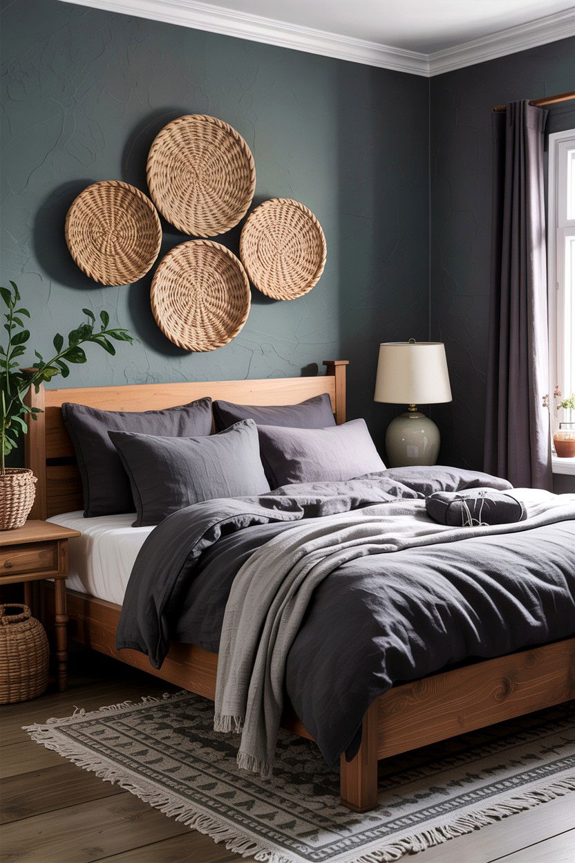 Gray Linen Bedding Bedroom - 30 rustic gray bedroom ideas