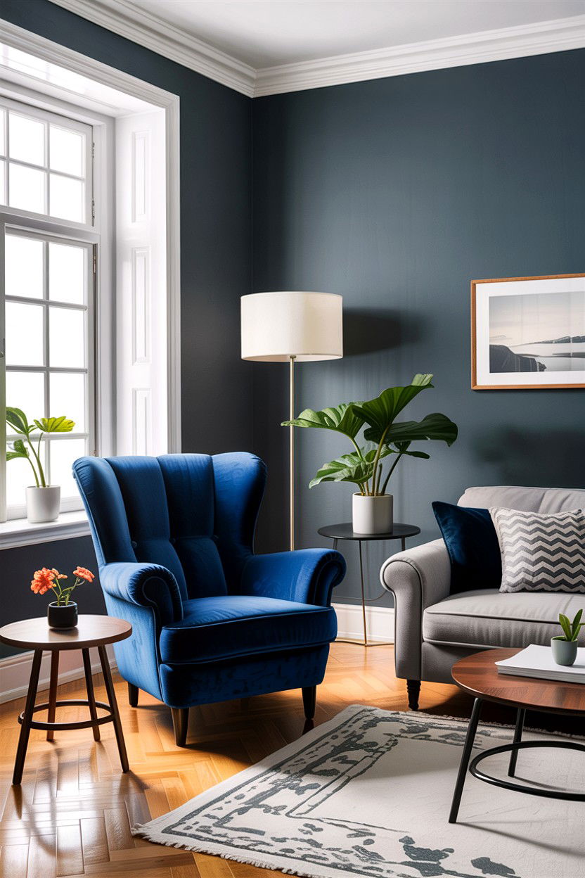 Gray Living Room With Accent Chair - 30 scandinavian gray living room ideas