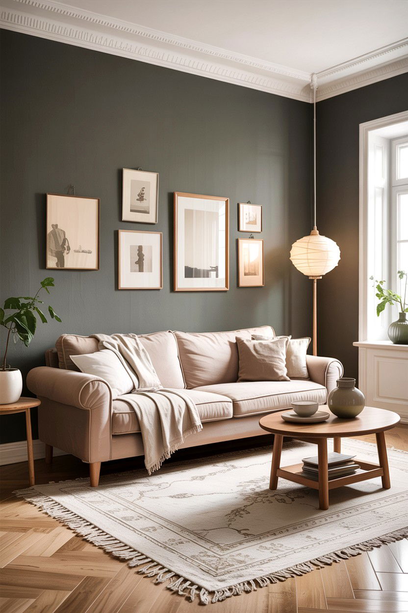 Gray Living Room With Beige Tones - 30 scandinavian gray living room ideas