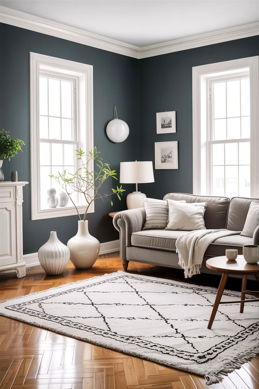 Gray Living Room With White Accents - 30 scandinavian gray living room ideas