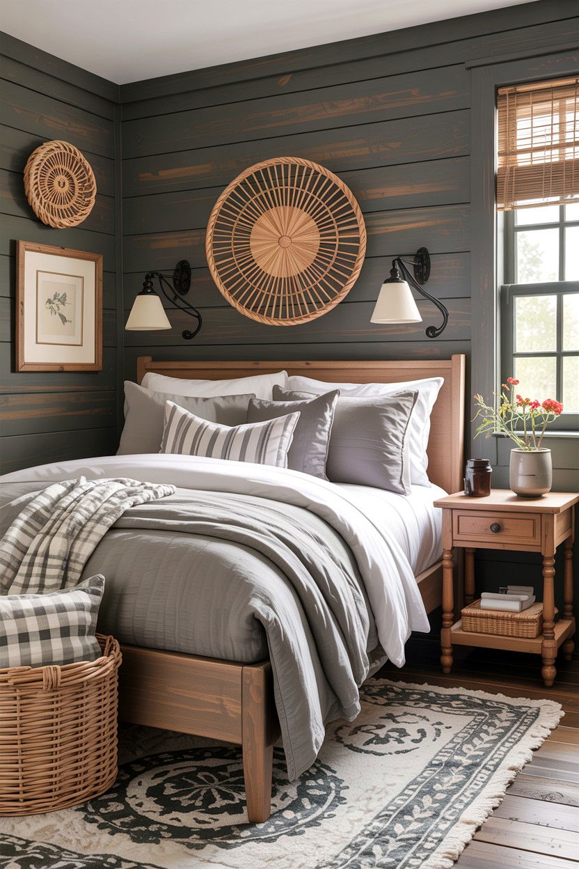 Gray Rustic Guest Bedroom - 30 rustic gray bedroom ideas