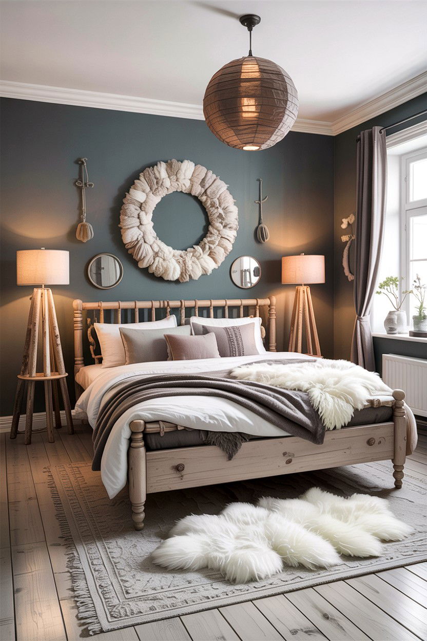 Gray Scandinavian Rustic Bedroom - 30 rustic gray bedroom ideas