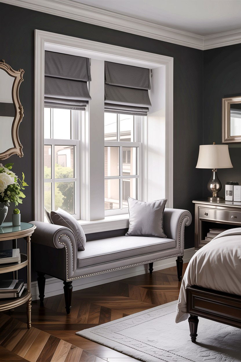 Gray Window Bench - 30 bedroom window benches