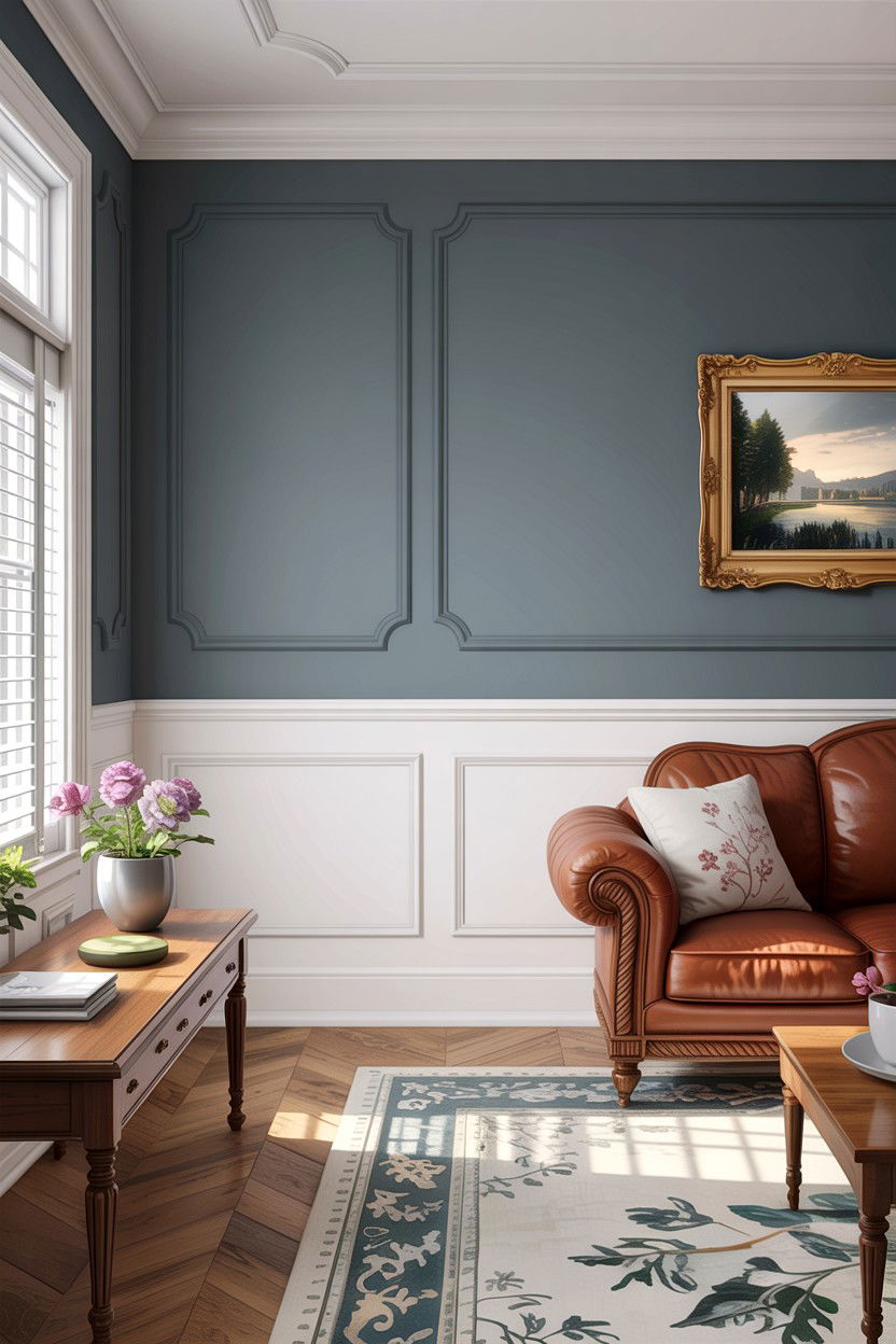 Gray living room with wainscoting - 30 traditional gray living room ideas