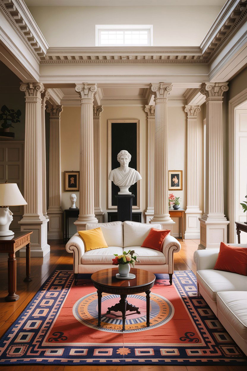 Greek revival living room - 30 historic home living room ideas