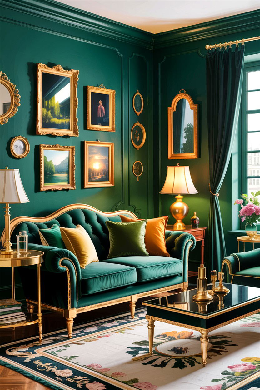 Green And Gold Living Room - 30 traditional green living room ideas