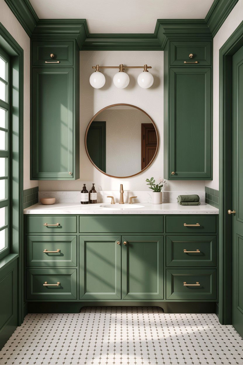 Green Bathroom Cabinets - 30 en-suite bathroom ideas
