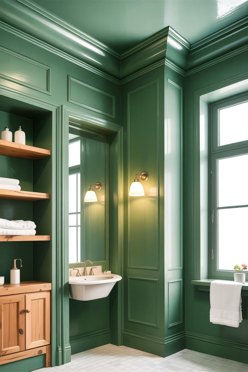 Green Bathroom Crown Molding - 30 bathroom crown molding ideas