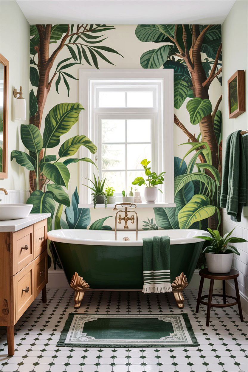Green Freestanding Tub - 30 freestanding tub ideas