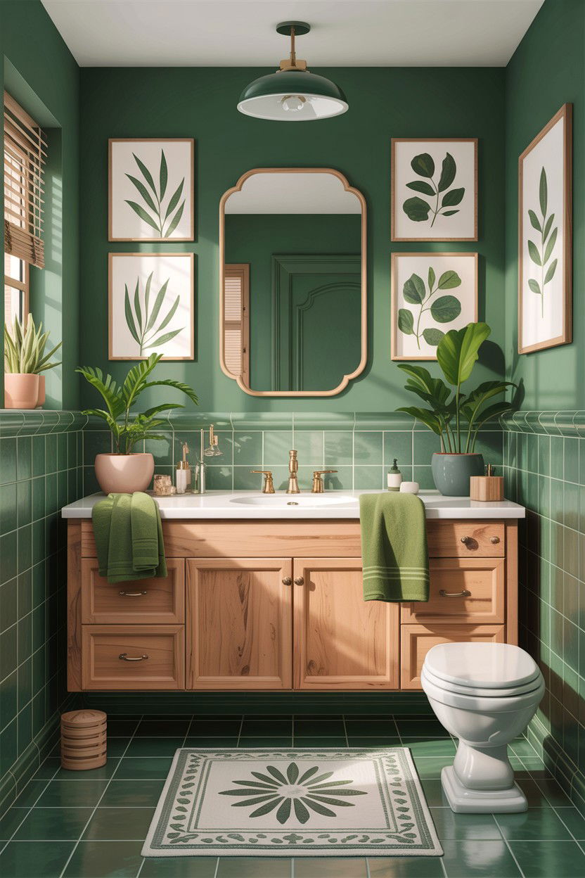 Green Guest Bathroom - 30 guest bath decor ideas