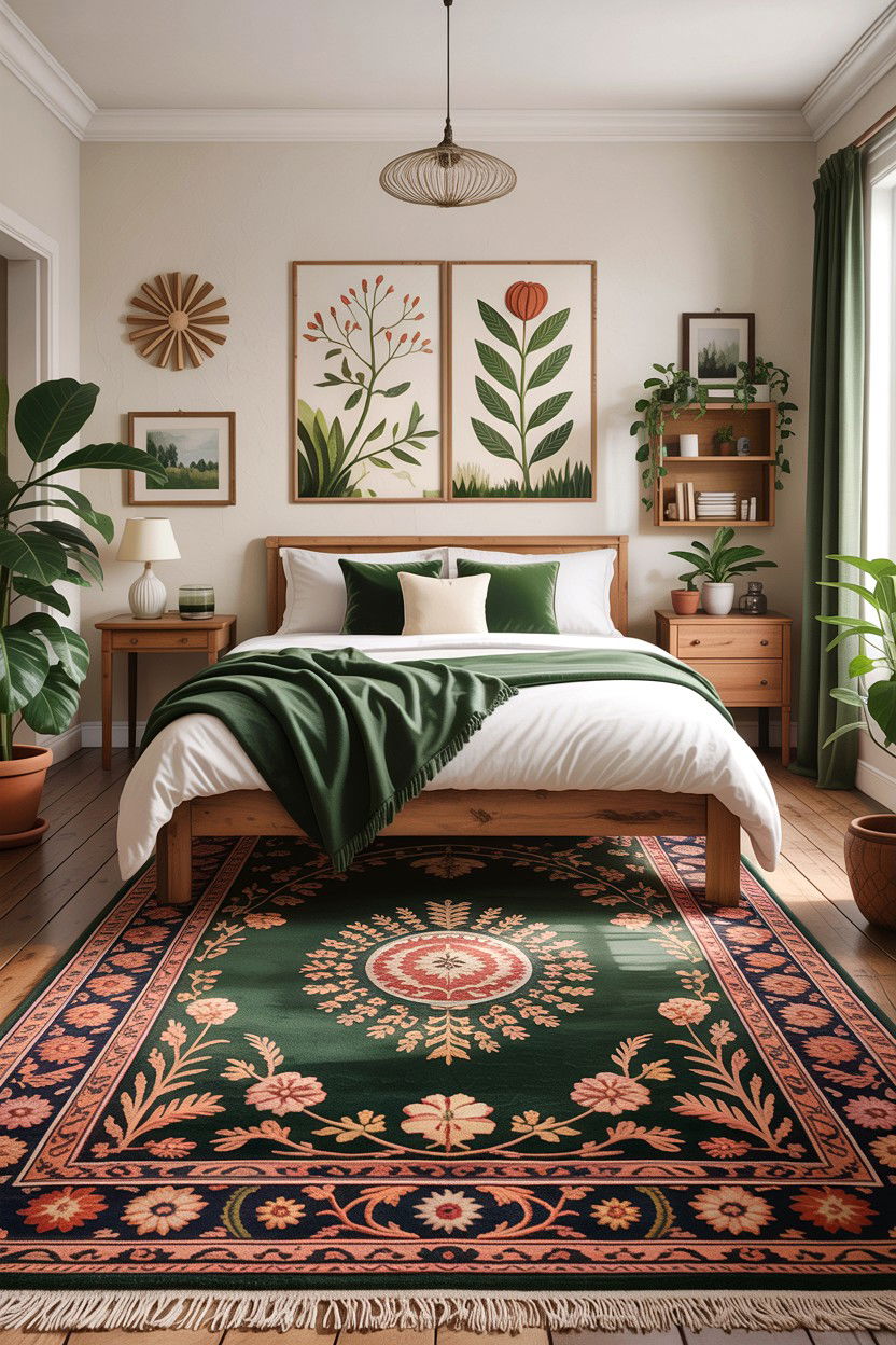 Green Oriental Rug - 30 bedroom oriental rugs