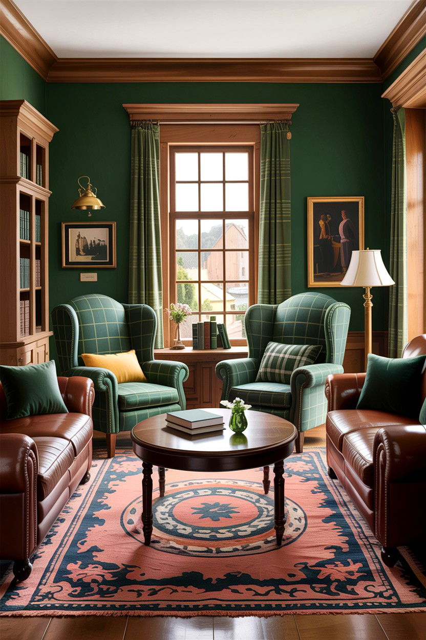 30 Traditional Green Living Room Ideas for Fresh Style