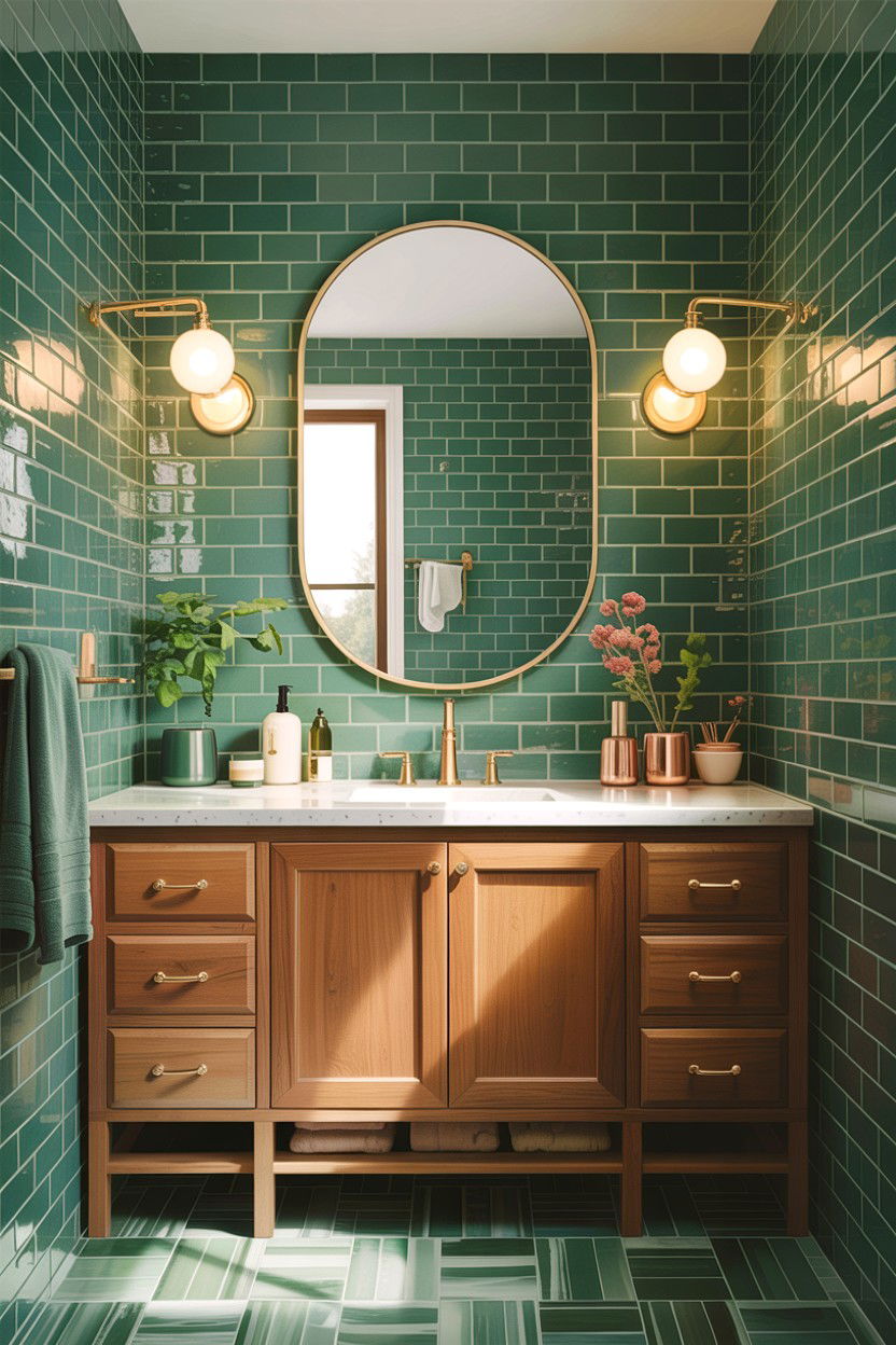 Green Tile Bathroom - 30 designer bathroom ideas