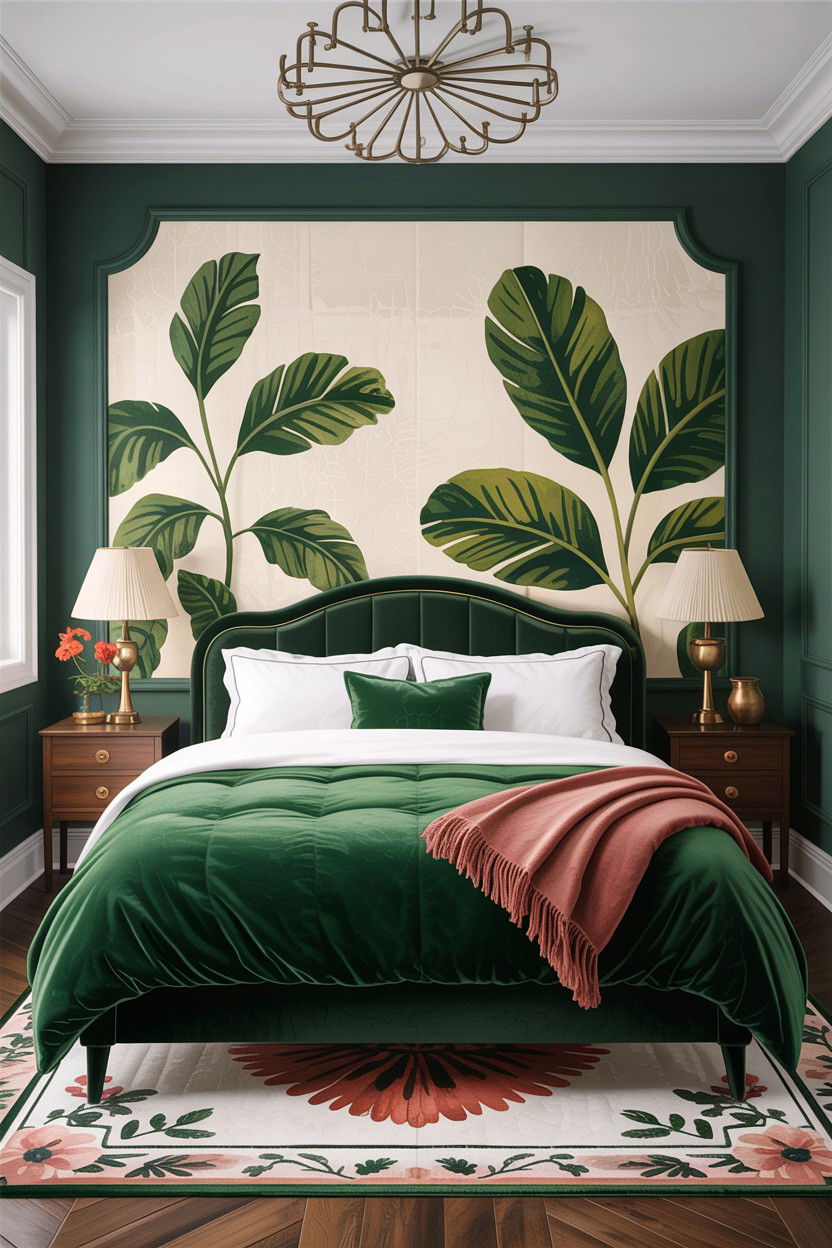 Green Velvet Bedspread - 30 bedroom bedspreads