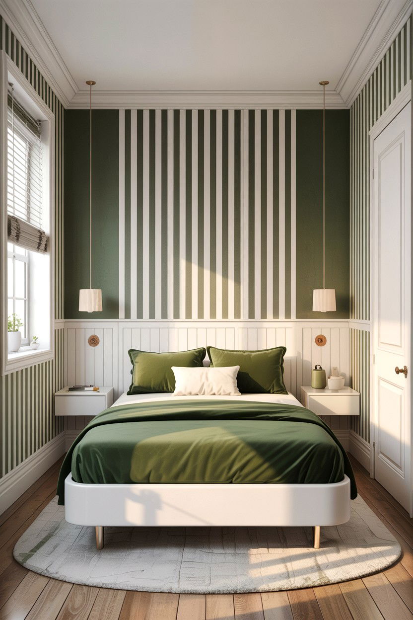 Green and white small bedroom layout - 30 green and white bedroom ideas