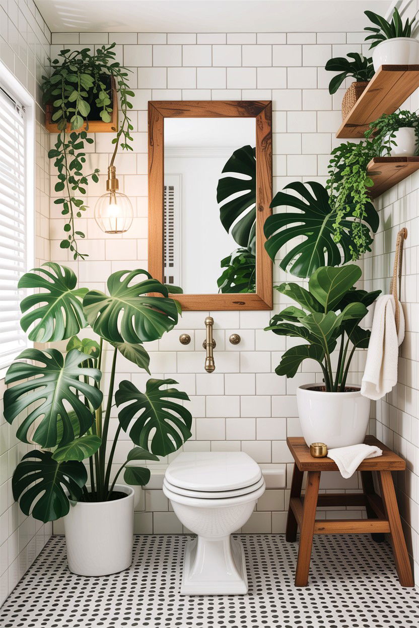 Greenery In Bathroom - 30 spacious bathroom ideas