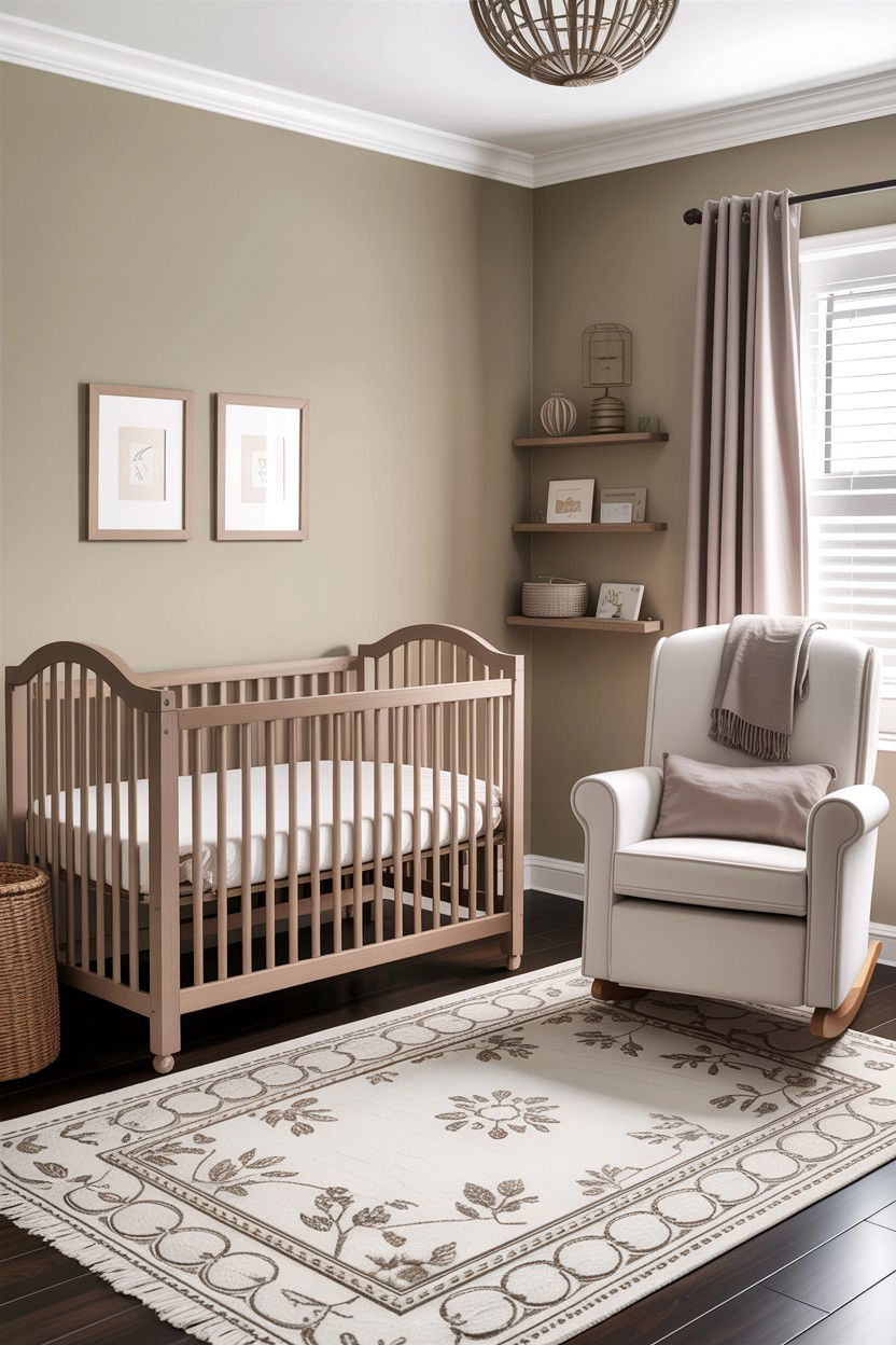 Greige Nursery - 30 greige bedroom ideas