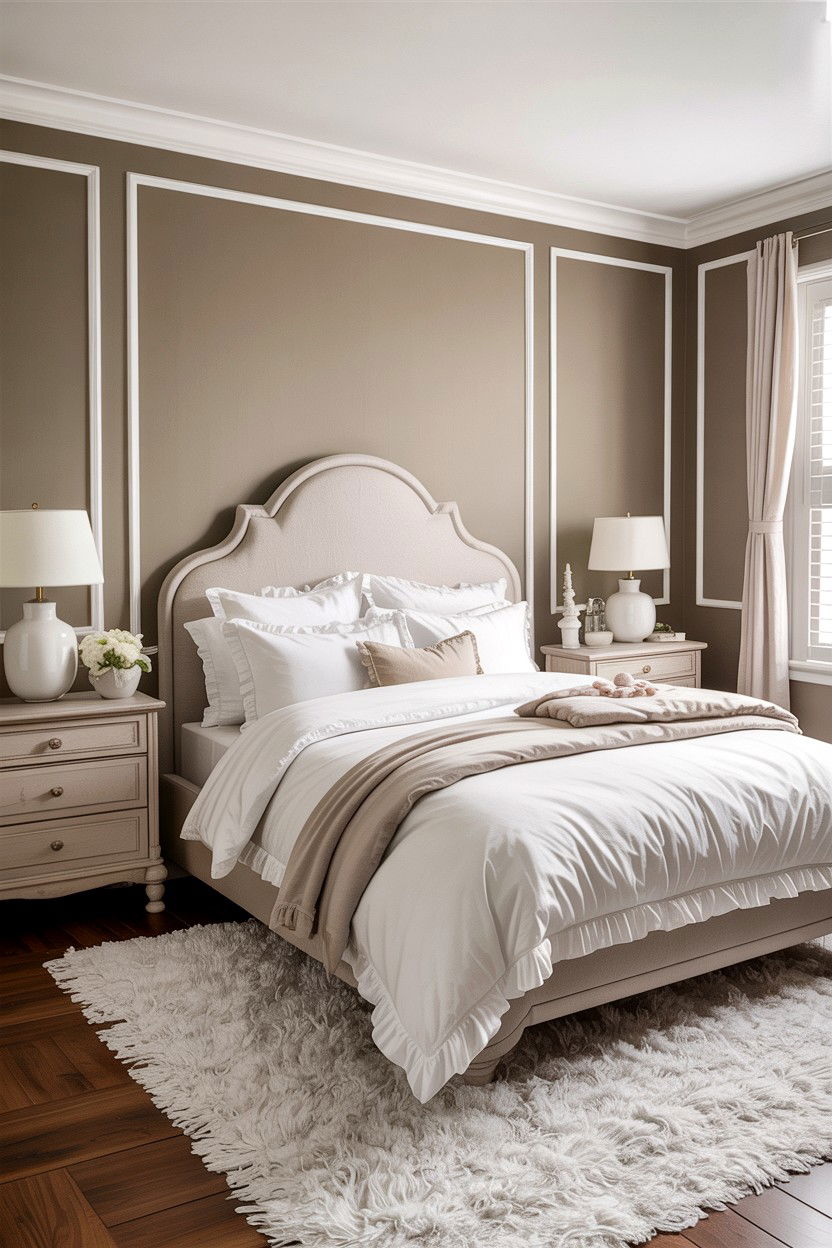 Greige and White Bedroom - 30 greige bedroom ideas