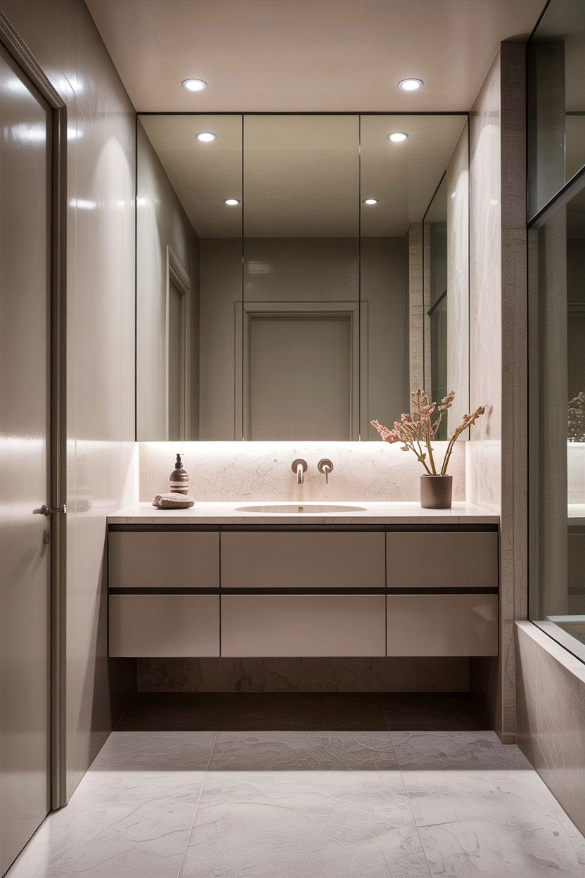 Greige minimalist bathroom - 30 greige bathroom ideas