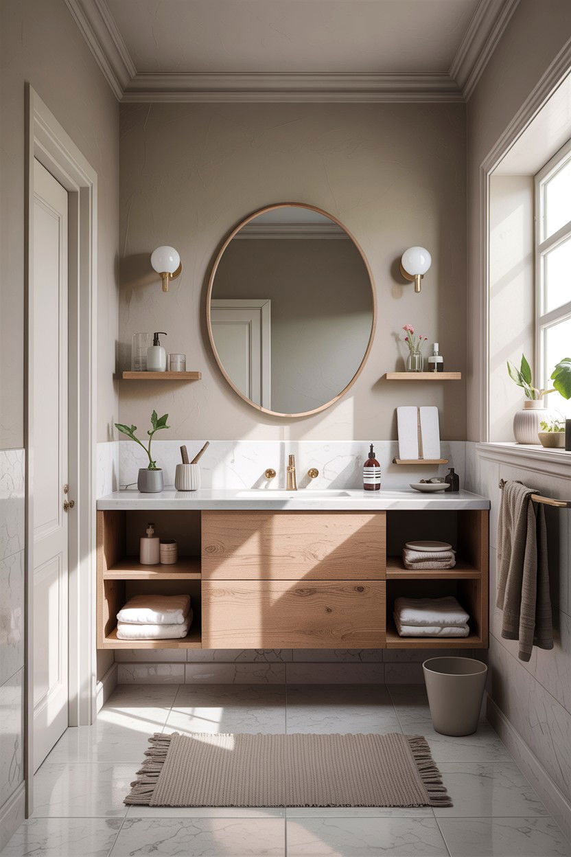 Greige scandinavian bathroom - 30 greige bathroom ideas