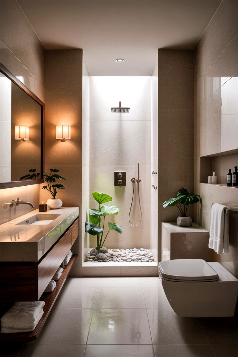 Greige zen bathroom - 30 greige bathroom ideas