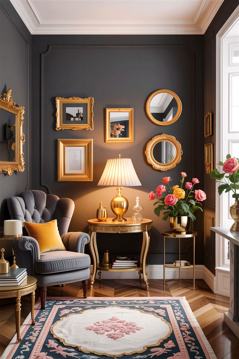 Grey And Gold Living Room - 30 traditional grey living room ideas