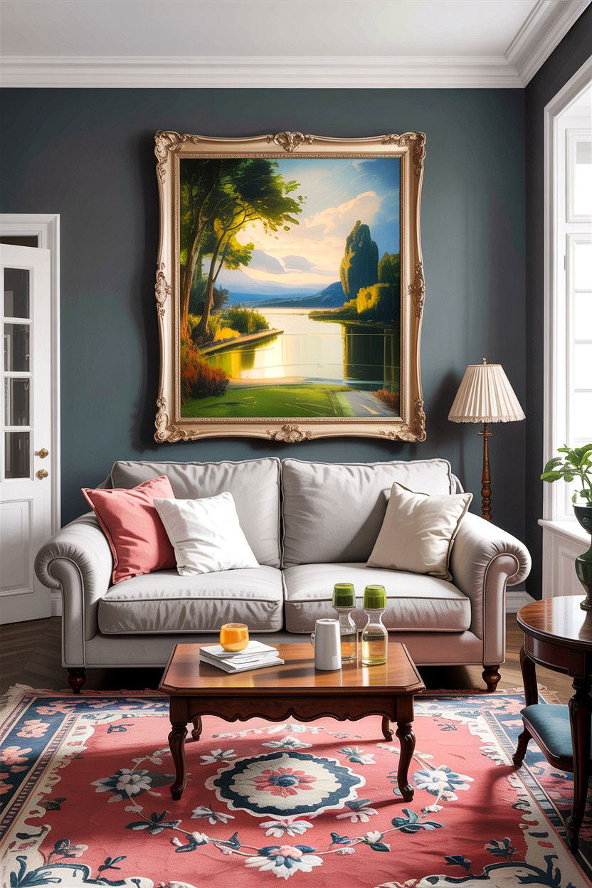 Grey Living Room Classic Art - 30 traditional grey living room ideas