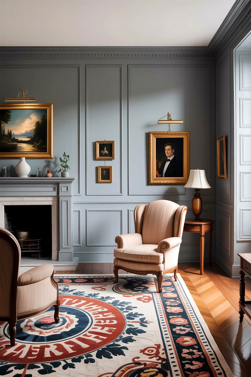 Grey Living Room Wainscoting - 30 traditional grey living room ideas