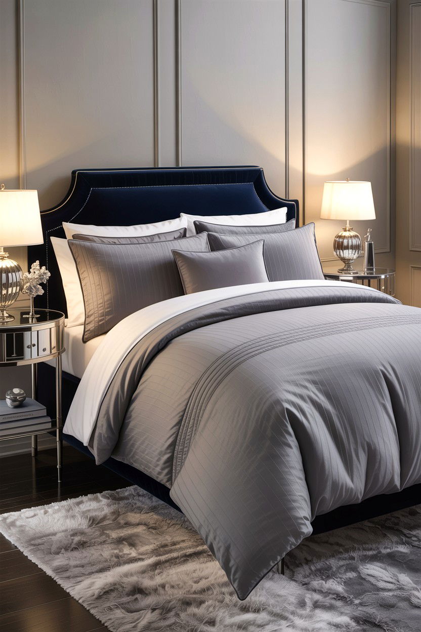 Grey Textured Duvet Set - 30 bedroom duvet covers