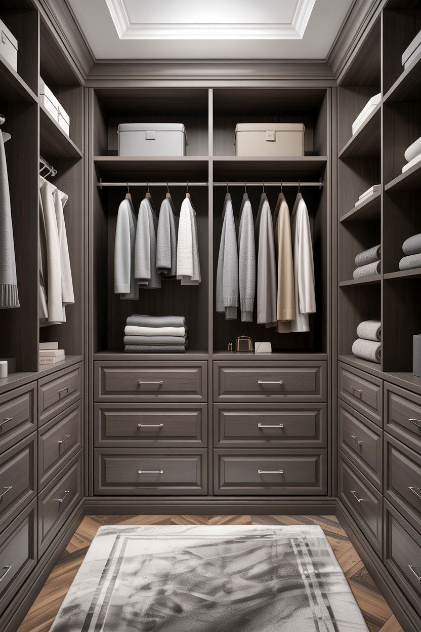 Grey Walk In Closet - 30 bedroom walk-in closet ideas
