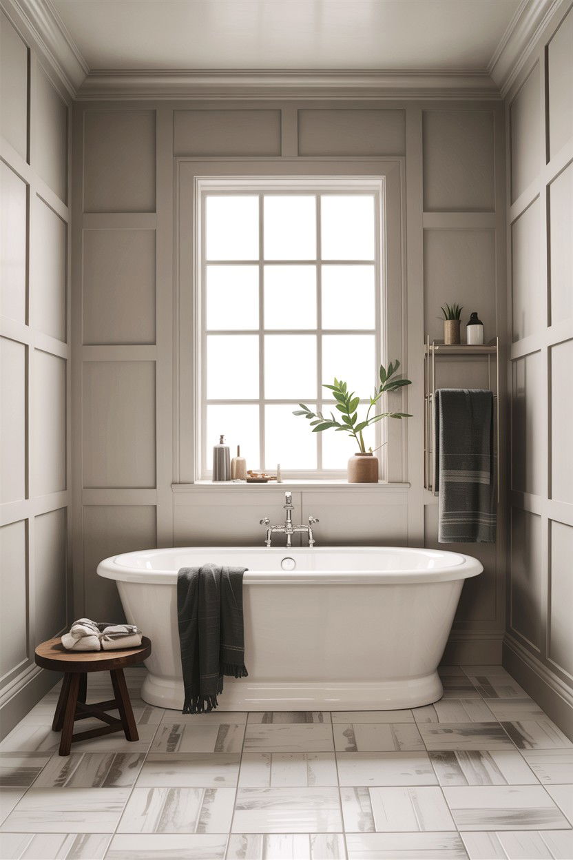 Grid board and batten bathroom - 30 bathroom board and batten ideas