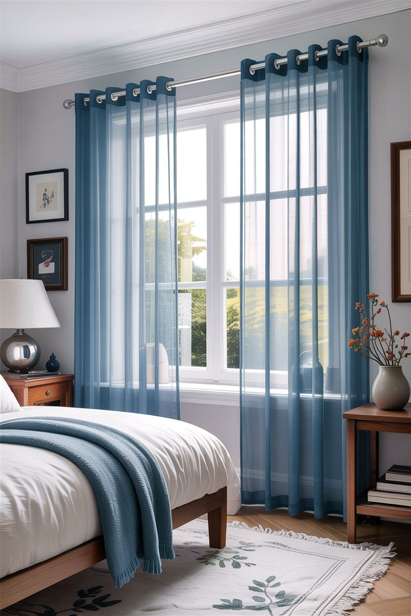 Grommet Top Sheer Curtains - 30 bedroom sheer curtains