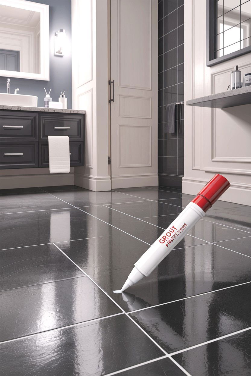 Grout pen refresh - 30 easy bathroom updates