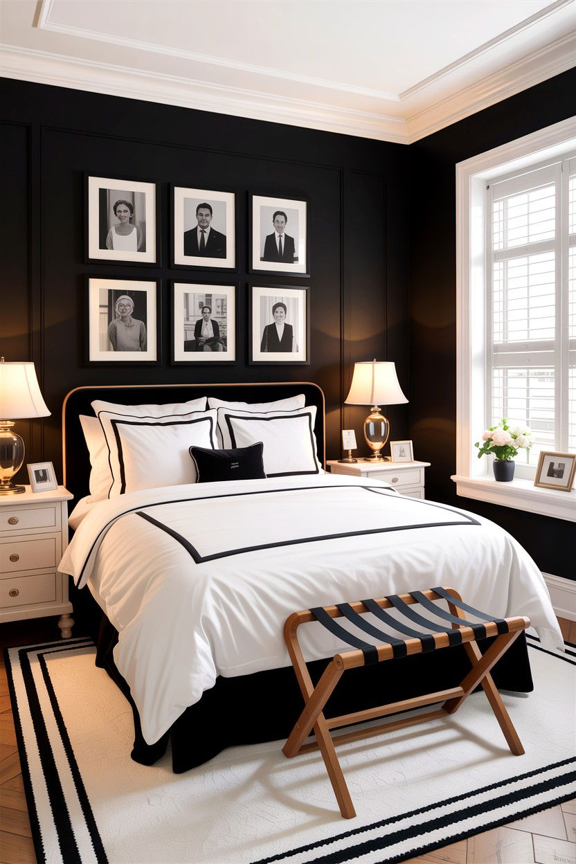 Guest black and white bedroom - 30 black and white bedroom ideas