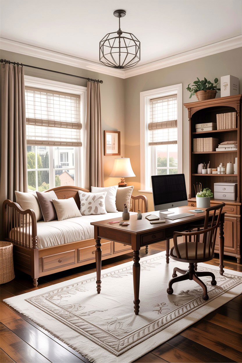 Guest room craft office - 30 bedroom craft corner ideas