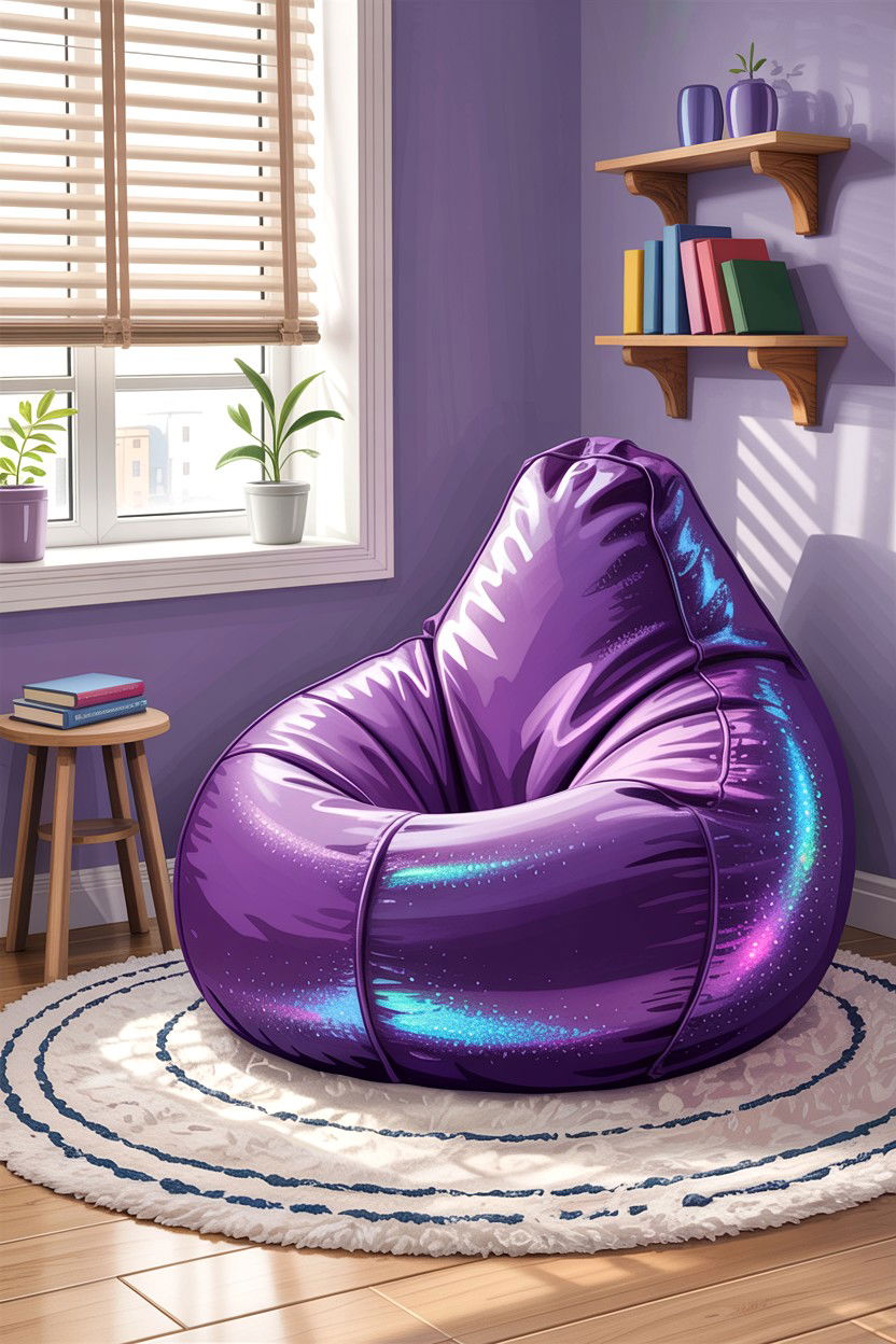 Gymnastics bean bag - 30 gymnastics bedroom ideas