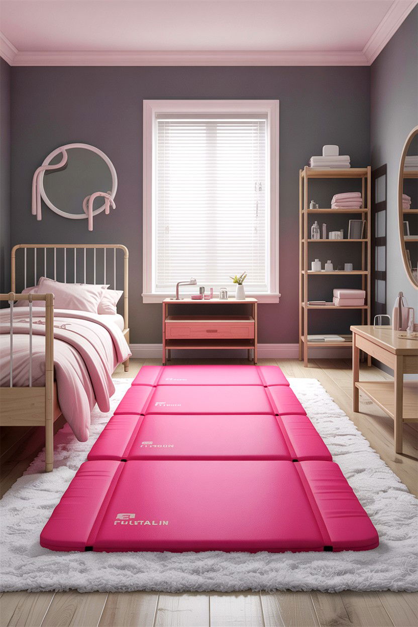 Gymnastics floor mat - 30 gymnastics bedroom ideas