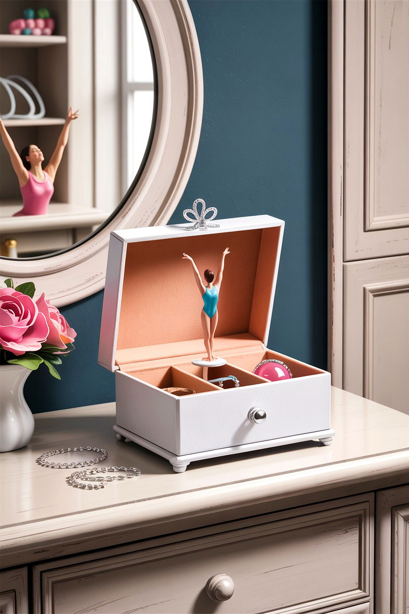 Gymnastics jewelry box - 30 gymnastics bedroom ideas