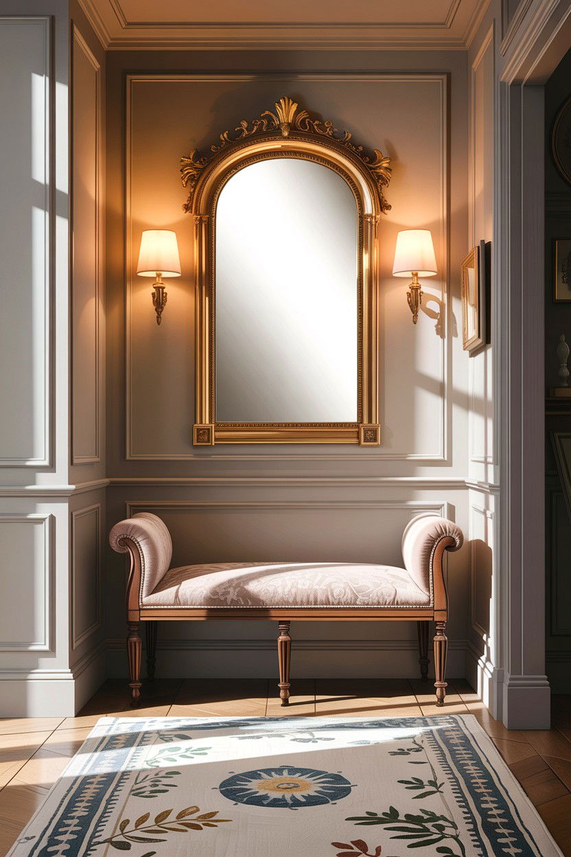 Hallway Settee Placement - 30 living room Edwardian furniture ideas