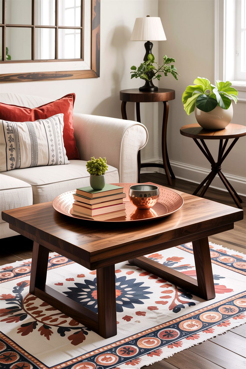 Hammered metal tray - 30 living room decorative trays