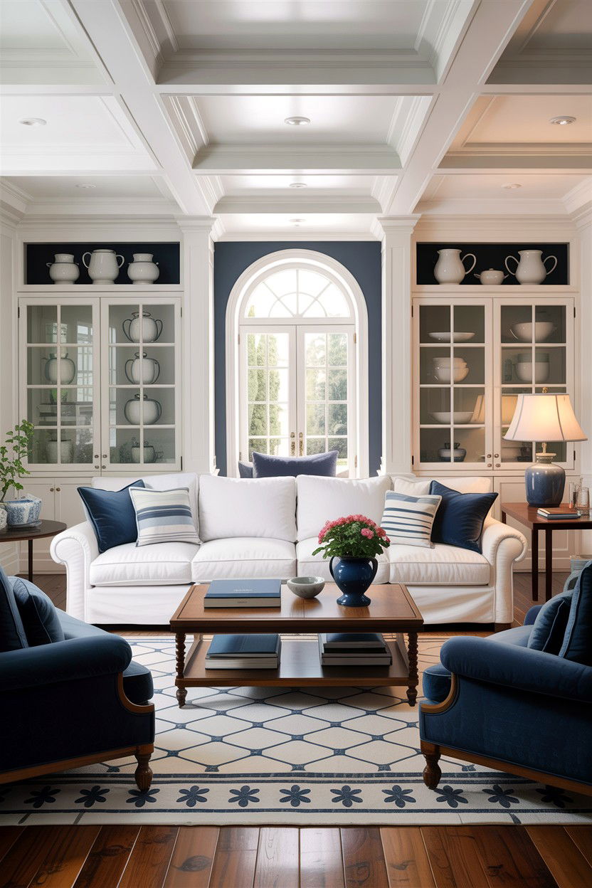 Hamptons style living room - 30 coastal chic living room ideas