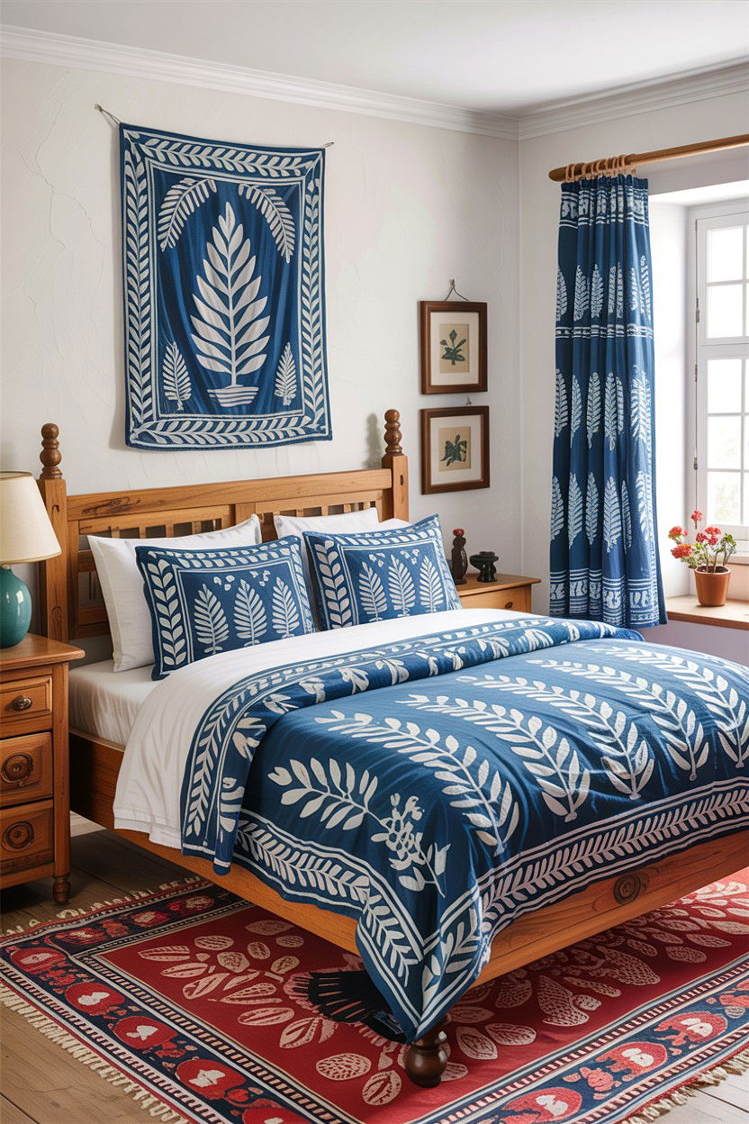 Hand Block Print Bedroom - 30 handcrafted bedroom ideas