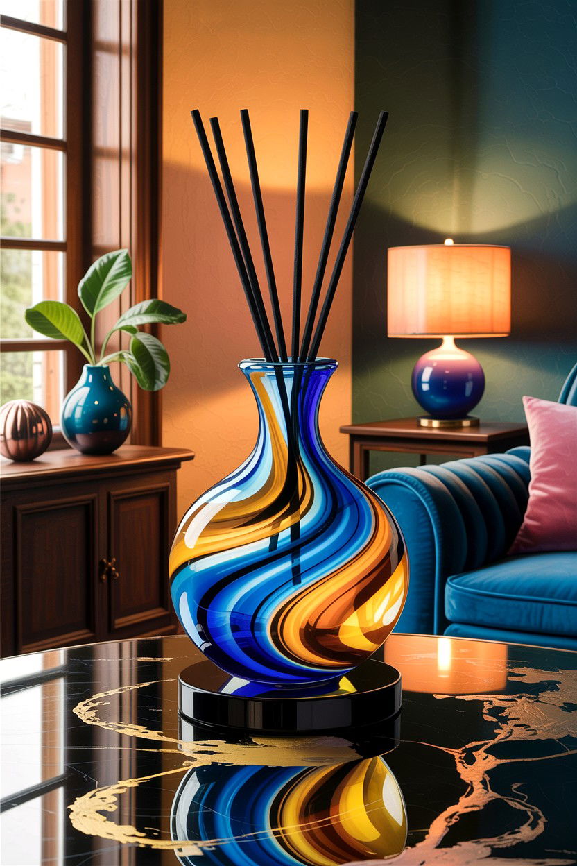 Hand Blown Glass Diffuser - 30 living room diffusers