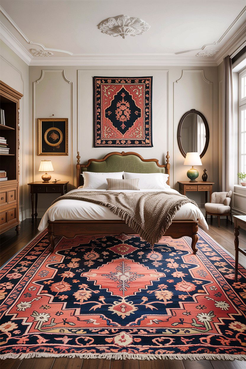 30 Beautiful Bedroom Oriental Rugs for Classic Style