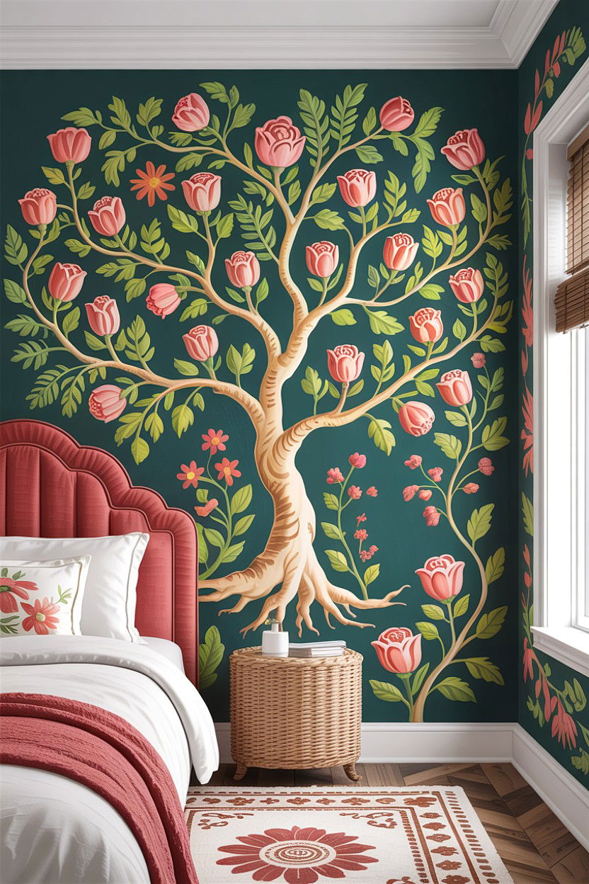 Hand Painted Wall Bedroom - 30 Turkish bedroom ideas