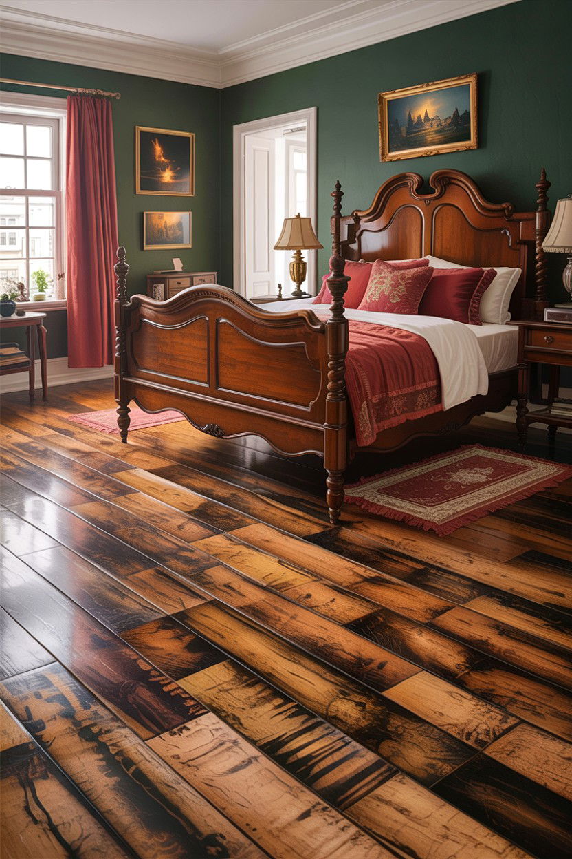 Hand Scraped Laminate Flooring - 30 bedroom laminate flooring ideas