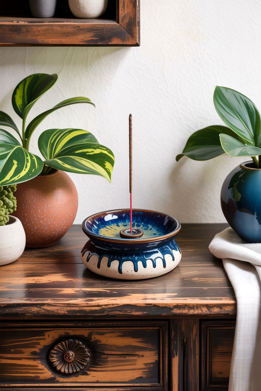 Handmade Pottery Incense Holder - 30 bedroom incense holders