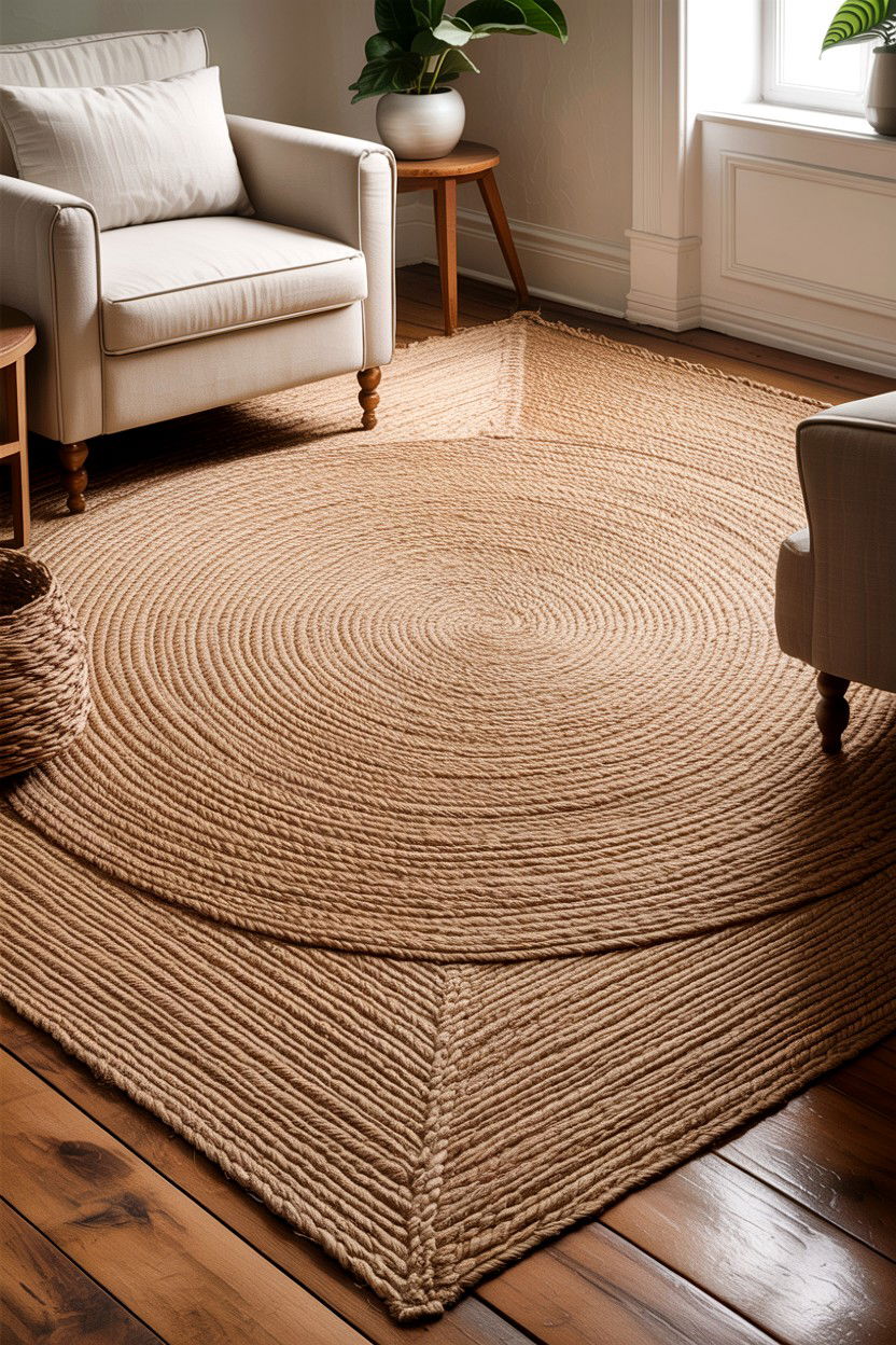 Handwoven Area Rug Natural - 30 Balinese bedroom ideas